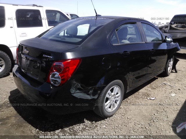 1G1JA5SH8C4121902 - 2012 CHEVROLET SONIC LS BLACK photo 4