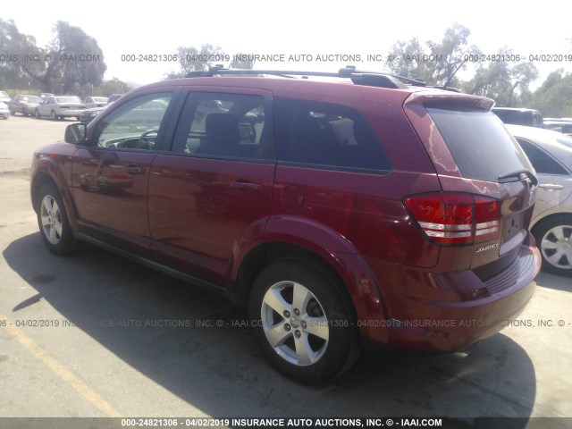 3D4GG57VX9T192832 - 2009 DODGE JOURNEY SXT RED photo 3