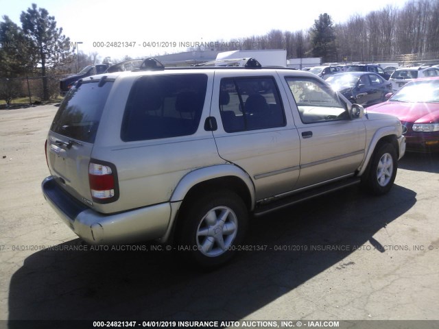 JN8DR09Y51W571731 - 2001 NISSAN PATHFINDER LE/SE/XE BEIGE photo 4