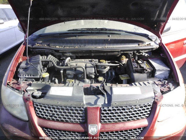 2B4GP44G51R156757 - 2001 DODGE GRAND CARAVAN SPORT RED photo 10