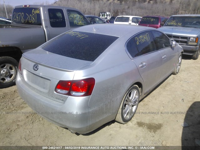 JTHBC96SX95018940 - 2009 LEXUS GS 450H SILVER photo 4