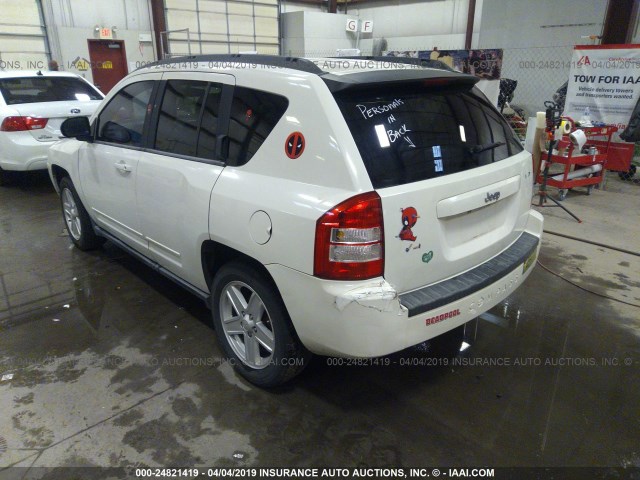 1J4NT4FB7AD578758 - 2010 JEEP COMPASS SPORT WHITE photo 3