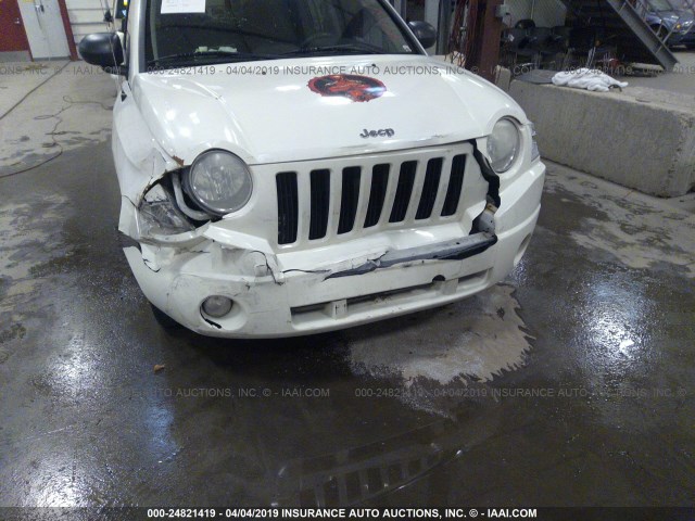 1J4NT4FB7AD578758 - 2010 JEEP COMPASS SPORT WHITE photo 6