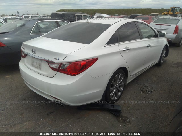 5NPEC4AB6CH430739 - 2012 HYUNDAI SONATA SE/LIMITED WHITE photo 4