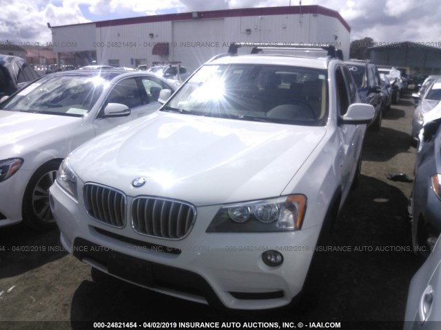 5UXWX5C53BL700394 - 2011 BMW X3 XDRIVE28I WHITE photo 2