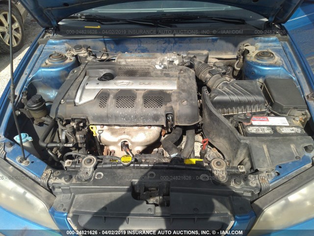 KMHDN46D15U996148 - 2005 HYUNDAI ELANTRA GLS/GT BLUE photo 10