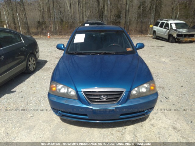 KMHDN46D15U996148 - 2005 HYUNDAI ELANTRA GLS/GT BLUE photo 6