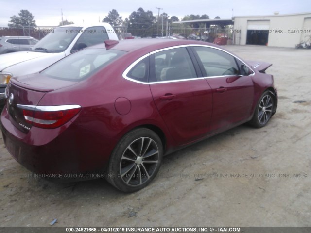 1G4PR5SK6H4106453 - 2017 BUICK VERANO SPORT TOURING RED photo 4