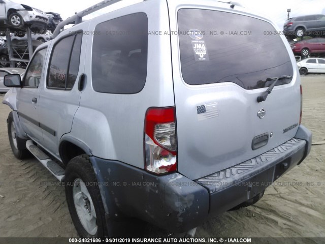 5N1ED28Y51C529715 - 2001 NISSAN XTERRA XE/SE SILVER photo 3