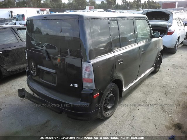 JTLKT324164084174 - 2006 TOYOTA SCION XB BLACK photo 4