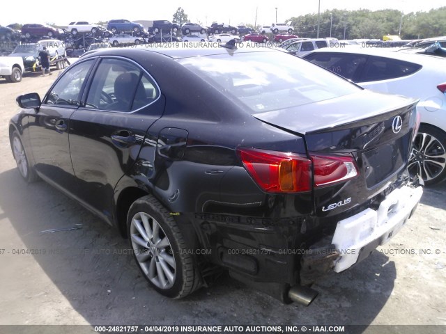 JTHCK262895035301 - 2009 LEXUS IS 250 BLACK photo 3