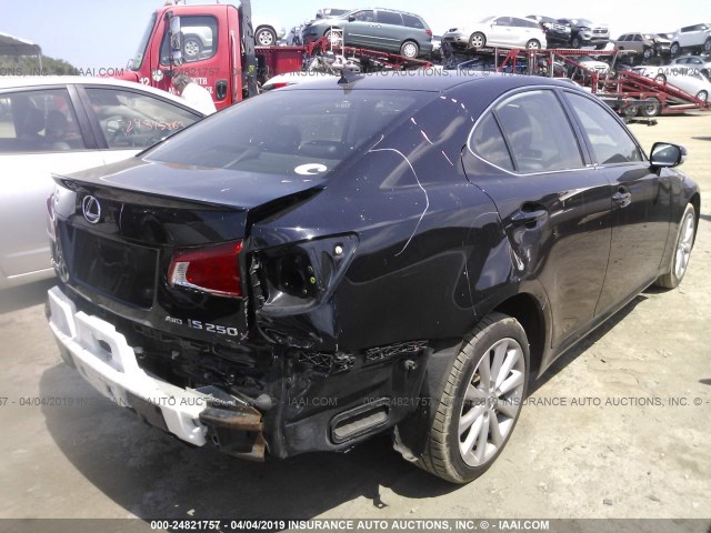 JTHCK262895035301 - 2009 LEXUS IS 250 BLACK photo 4