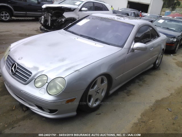 WDBPJ73J62A021911 - 2002 MERCEDES-BENZ CL 55 AMG SILVER photo 2