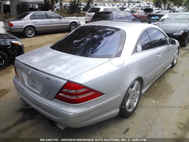 WDBPJ73J62A021911 - 2002 MERCEDES-BENZ CL 55 AMG SILVER photo 4