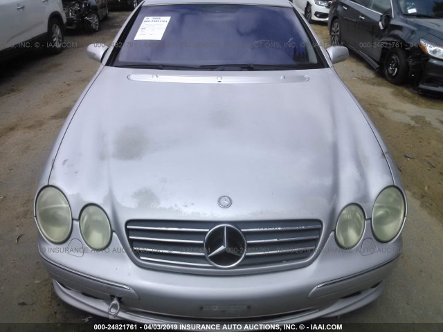 WDBPJ73J62A021911 - 2002 MERCEDES-BENZ CL 55 AMG SILVER photo 6