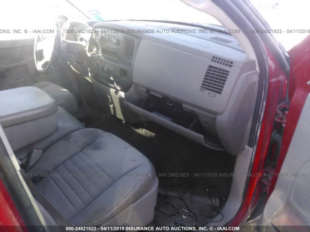 1D7HA18K37J537497 - 2007 DODGE RAM 1500 ST RED photo 5