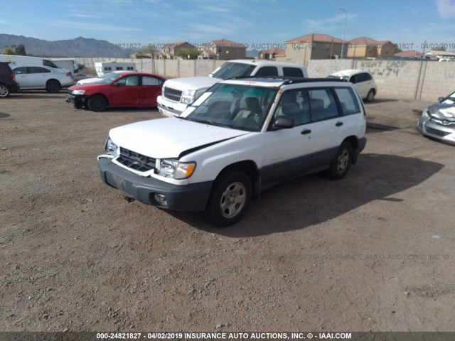 JF1SF6358WH706408 - 1998 SUBARU FORESTER L WHITE photo 2