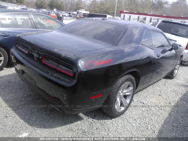 2C3CDZAG7HH600818 - 2017 DODGE CHALLENGER SXT BLACK photo 4