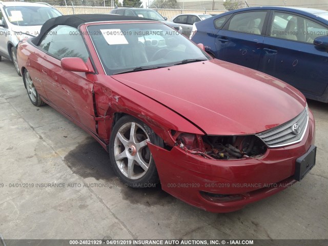 2T1FF22P62C561293 - 2002 TOYOTA CAMRY SOLARA SE/SLE RED photo 1