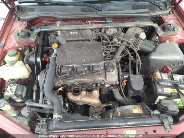 2T1FF22P62C561293 - 2002 TOYOTA CAMRY SOLARA SE/SLE RED photo 10