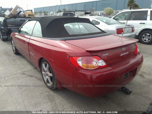 2T1FF22P62C561293 - 2002 TOYOTA CAMRY SOLARA SE/SLE RED photo 3
