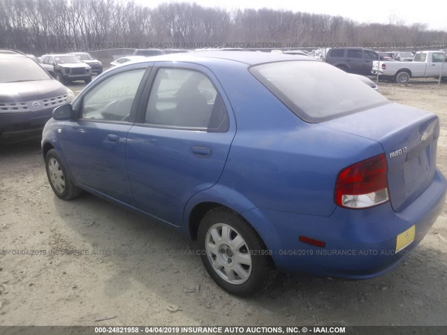 KL1TG52615B423454 - 2005 CHEVROLET AVEO LT BLUE photo 3