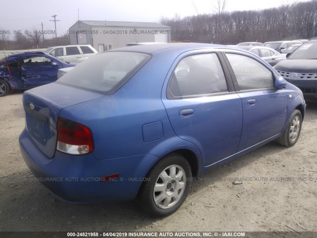 KL1TG52615B423454 - 2005 CHEVROLET AVEO LT BLUE photo 4