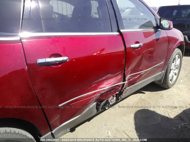 1GNKRLED0CJ340461 - 2012 CHEVROLET TRAVERSE LTZ RED photo 6