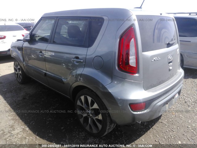 KNDJT2A66D7614672 - 2013 KIA SOUL +/!/SPORT GRAY photo 3