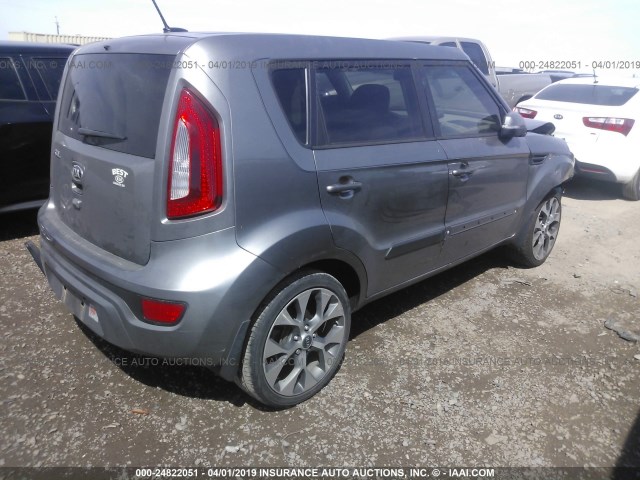 KNDJT2A66D7614672 - 2013 KIA SOUL +/!/SPORT GRAY photo 4