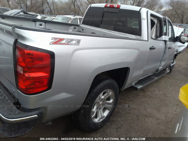 3GCUKREC4EG174448 - 2014 CHEVROLET SILVERADO K1500 LT GRAY photo 4