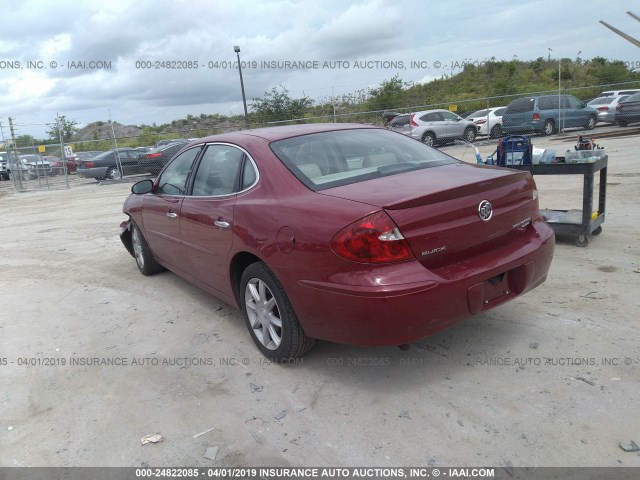 2G4WE537251213749 - 2005 BUICK LACROSSE CXS MAROON photo 3