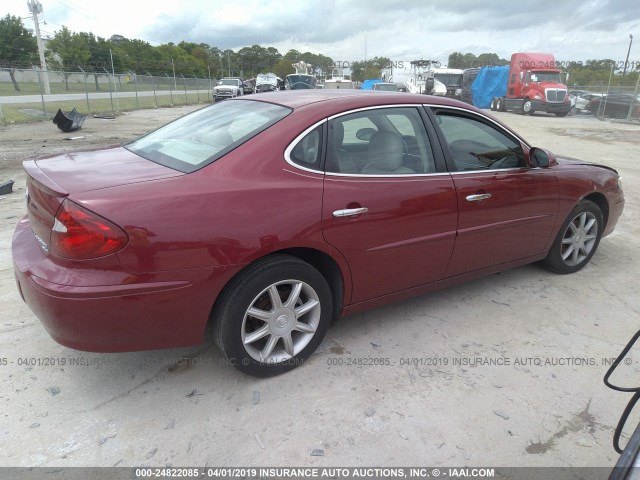 2G4WE537251213749 - 2005 BUICK LACROSSE CXS MAROON photo 4