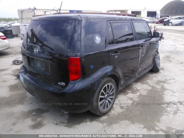 JTLKE50E481001584 - 2008 TOYOTA SCION XB BLACK photo 4