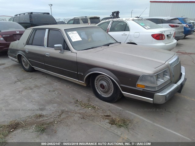 1LNBM97F3HY609524 - 1987 LINCOLN CONTINENTAL  GOLD photo 1