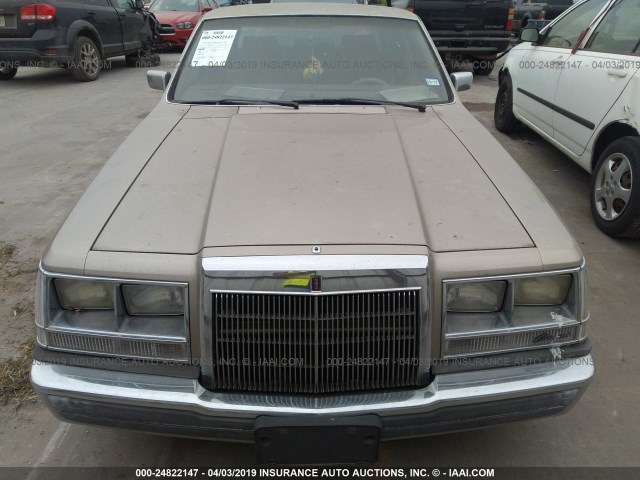 1LNBM97F3HY609524 - 1987 LINCOLN CONTINENTAL  GOLD photo 6