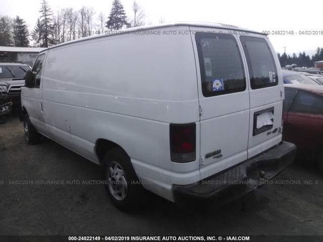 1FTNE1ELXBDB10565 - 2011 FORD ECONOLINE E150 VAN WHITE photo 3