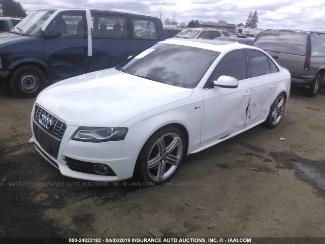 WAUBGAFL6BA022963 - 2011 AUDI S4 PREMIUM PLUS WHITE photo 2