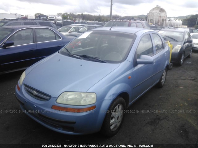 KL1TJ52694B132782 - 2004 CHEVROLET AVEO LS BLUE photo 2