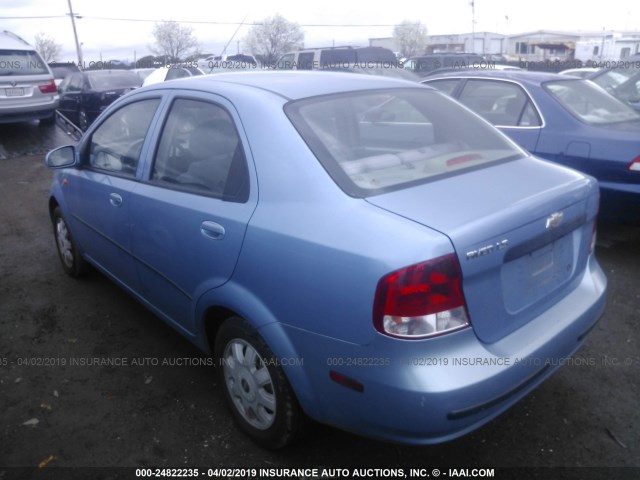 KL1TJ52694B132782 - 2004 CHEVROLET AVEO LS BLUE photo 3