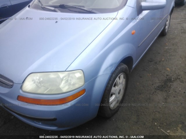 KL1TJ52694B132782 - 2004 CHEVROLET AVEO LS BLUE photo 6