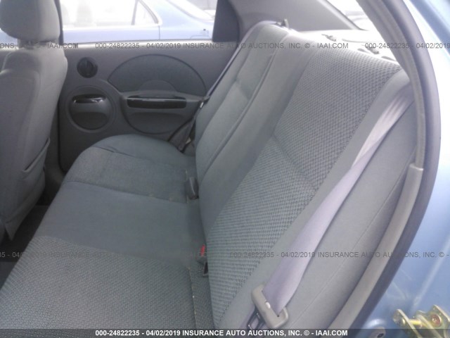 KL1TJ52694B132782 - 2004 CHEVROLET AVEO LS BLUE photo 8