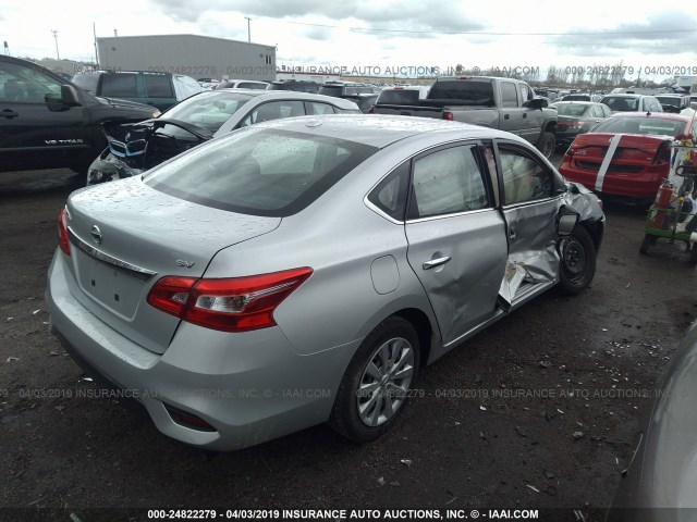 3N1AB7AP0GL645427 - 2016 NISSAN SENTRA S/SV/SR/SL Gümüş foto 4