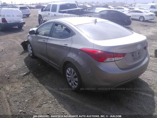 5NPDH4AE4DH202487 - 2013 HYUNDAI ELANTRA GLS/LIMITED GRAY photo 3