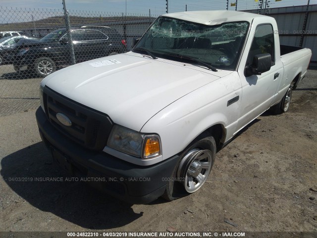 1FTYR10D37PA98914 - 2007 FORD RANGER WHITE photo 2