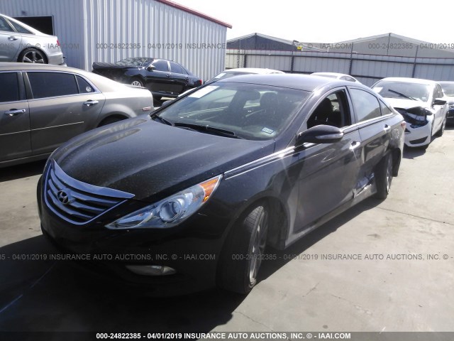 5NPEC4ACXEH845039 - 2014 HYUNDAI SONATA SE/LIMITED BLACK photo 2