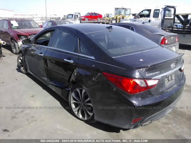 5NPEC4ACXEH845039 - 2014 HYUNDAI SONATA SE/LIMITED BLACK photo 3