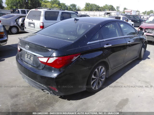 5NPEC4ACXEH845039 - 2014 HYUNDAI SONATA SE/LIMITED BLACK photo 4