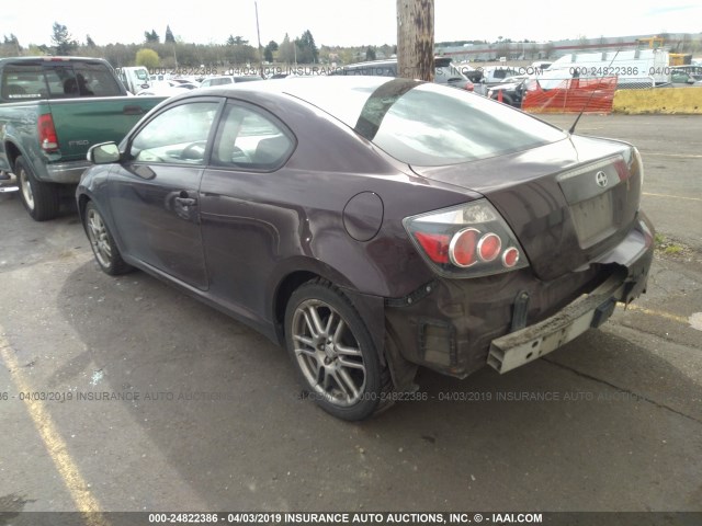 JTKDE167780228207 - 2008 TOYOTA SCION TC PURPLE photo 3