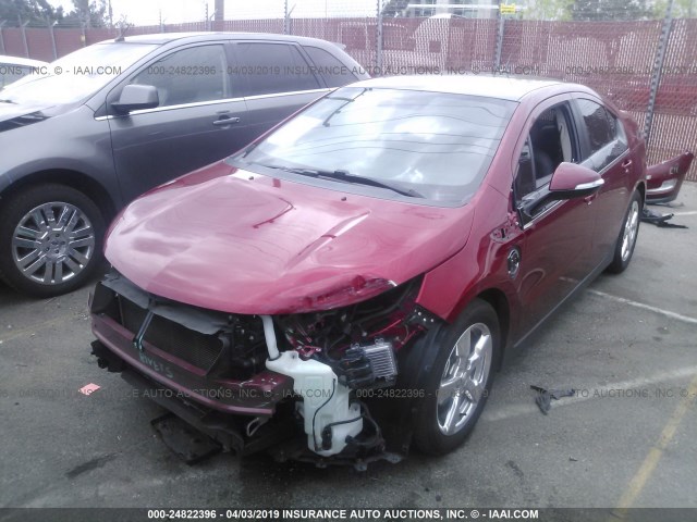 1G1RD6E40BU103692 - 2011 CHEVROLET VOLT RED photo 2